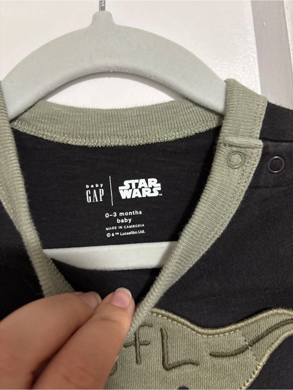Disney Gap Star Wars Yoda baby shorts romper 0-3 months Too Cute I Am